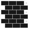 Black Peel and Stick Tile Backsplash Subway Self Adhesive Wall