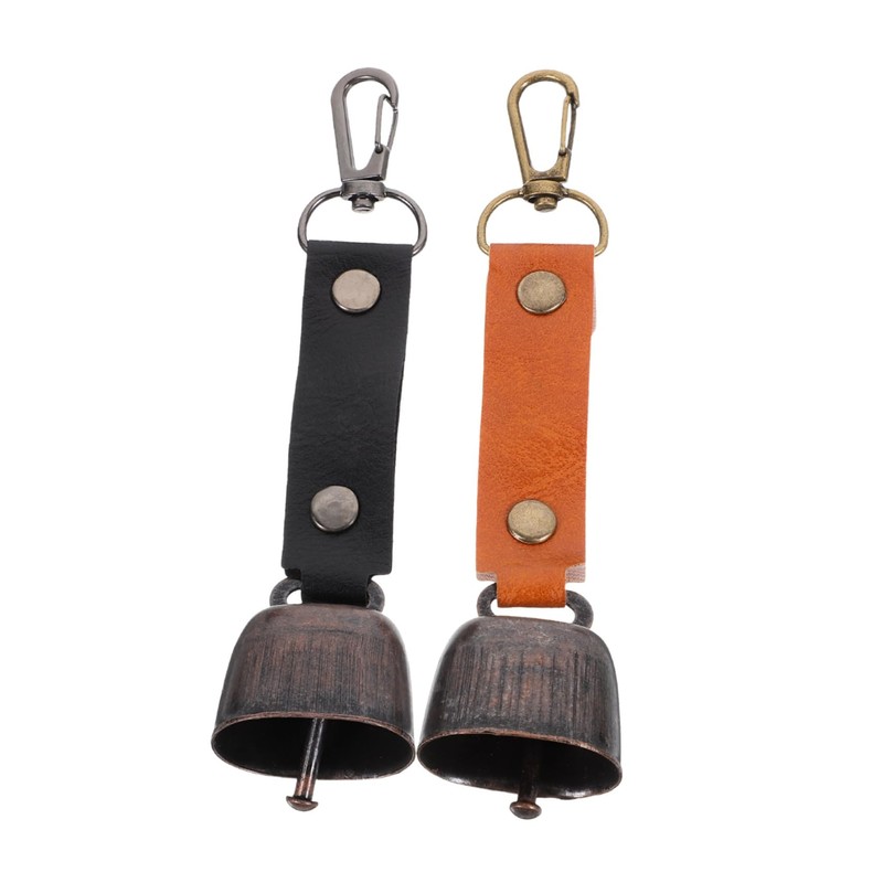 WOONEKY Travel Essential: 2pcs Bear Bell Hangings Noise-producing Bells for