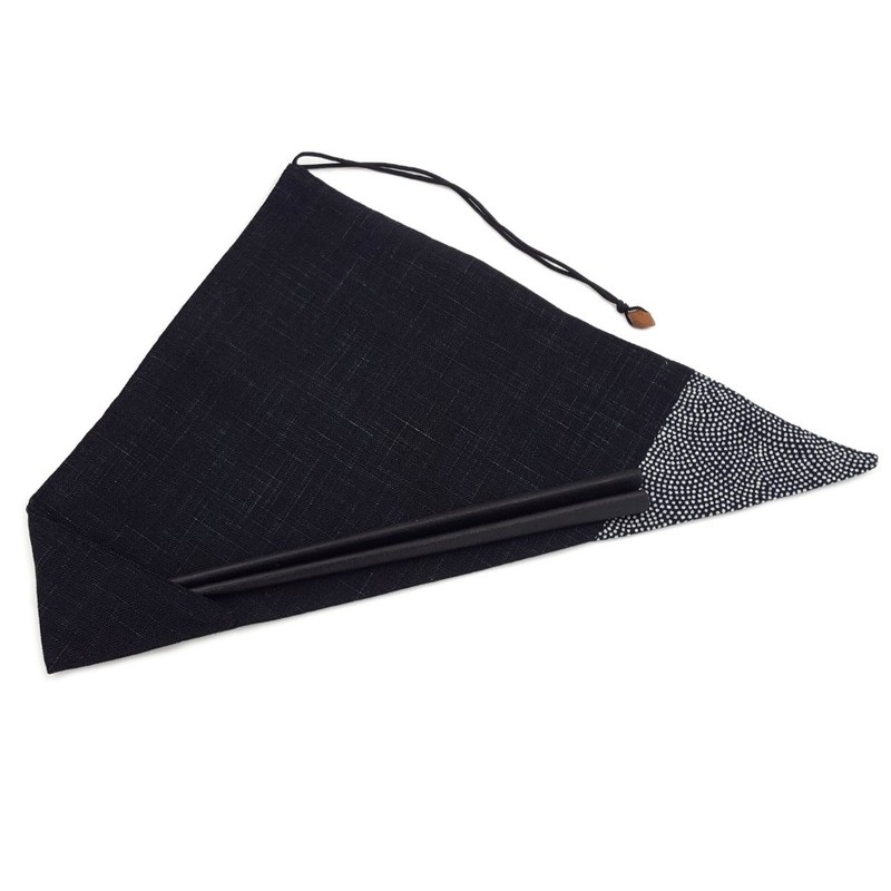 Chopsticks bag Shark, X Black Cloth My Chopsticks Holder Handmade