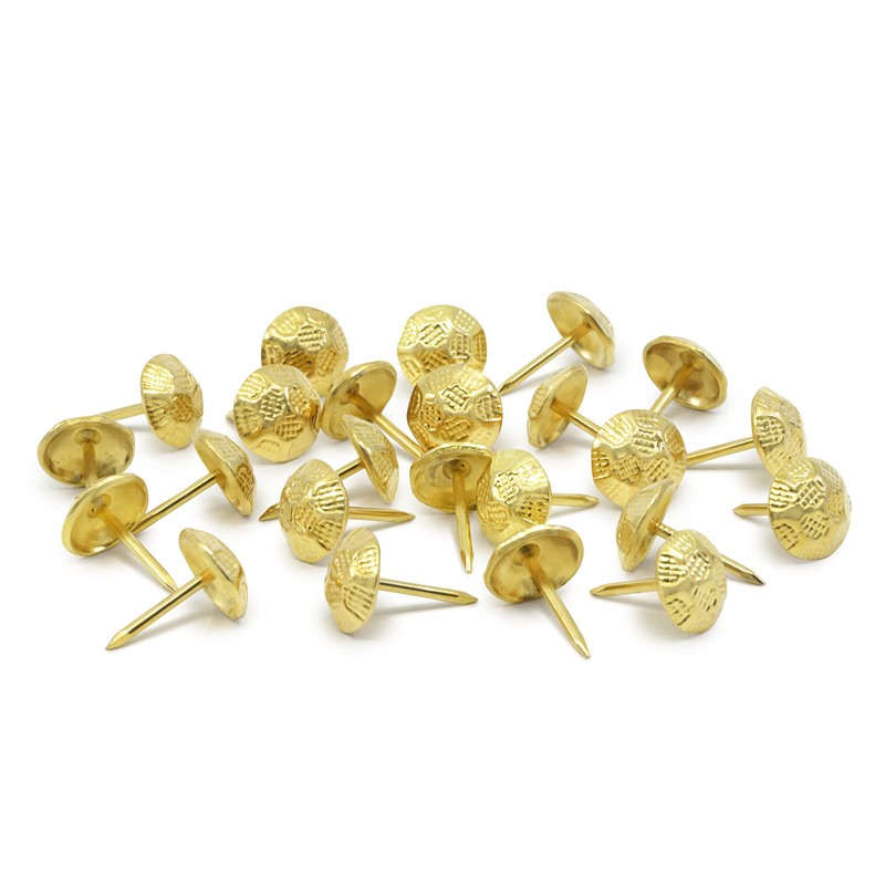 Dritz Home 9012 Hammered Decorative Nails, 7/16-Inch, Brass (24-Piece)