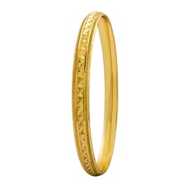 Bodha Traditional IndianAmritsari Gold Plated Punjabi Sikh Kada for Men (SJ_3472_2.12)