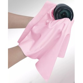 Cystal Clear Oversized Microfiber Cleaning Cloth 20" X 20" for TV Screens Lens Phone (Pink) - Pink