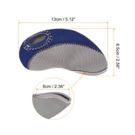 PATIKIL 10 Pcs Visible Window Golf Club Iron Headcovers Waterproof Protective Sleeve for Outdoor Sports Gray Dark Blue