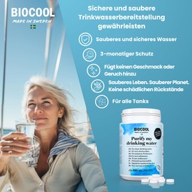 Biocool Water Treatment Tablets, 250 Tabs for Clean Drinking Water in Caravans, Camping, Hiking and Emergencies