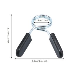 4-PCS Barbell Spring Clips 1 Inch/25mm - Weight Bar Clamps, for Strength Training Gym Accessories
