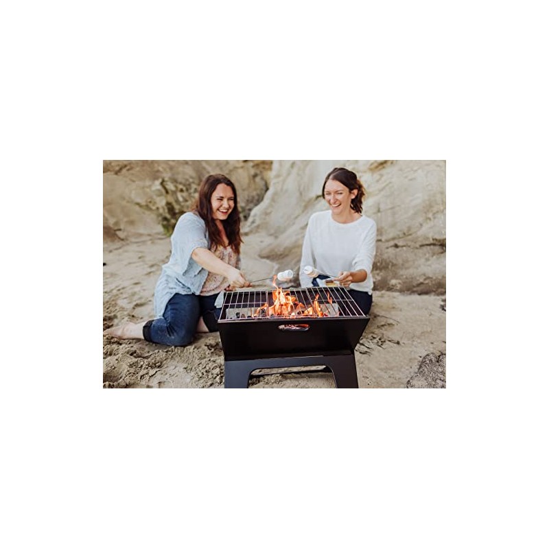 PICNIC TIME X-Grill Portable Grill, Camping Charcoal BBQ for Tailgating,