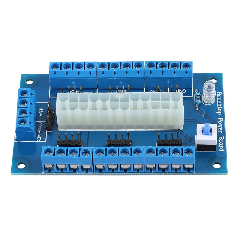24/20Pin ATX Power Supply Bench Top Breakout Board Module Adapter