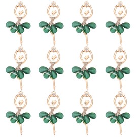 20 Pieces Faceted Crystal Ballerina Charms Inlaid Rhinestones Resin Ballet Dancer Hanging Large Pendants for Teens Women DIY Bracelet Necklace Jewelry Making Resin Rhinestone, Resin rhinestones, No