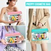 2 Pcs Chenille Letter Clear Makeup Bags FaceHair Pouch, Preppy