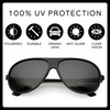 zeroUV - Oversize Flat Top Polarized Lens Aviator Sunglasses 61mm