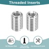 sourcing map 8Pcs Threaded Inserts, M5-0.8x12 & M8-1.25x12 Stainless Steel