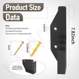 2 Pack Track Saw Guide Rails Holders, Track Mount Storage System Tracksaw Guide Rail Bracker Accessories Circular Saw Guide Hooks - Accommodates 3 Different Rail Sizes