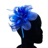 Ladies Beaded Feather Fascinator Clip/Headband Weddings, Races, Royal Ascot (Royal