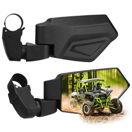 SHEJISI UTV Mirrors,The Spring Back Feature Allows Easy Reset After Fold,2025 New SXS Mirrors Side View for 1.5"-2.0" Roll Cage,Compatible with Polaris RZR,Can Am X3,Kawasaki Mule KRX,Honda Pioneer