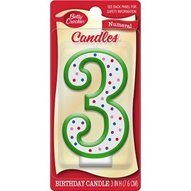BETTY CROCKER Candle Numeral #3 1 EA