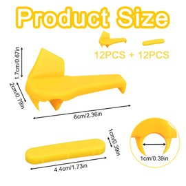 12 Sets Tire Machine Rim Protector, Tire Changer Duck Head Plastic Inserts Wheel Side Guard for Mount Demount Head Tyre Repair Tool Parts Accessories