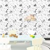 EPPKILY Black and White Dog Wallpaper Peel and Stick White