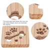 3D Night Lamp Bone Paw Print Pattern Hollow Design Wooden