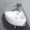 Wall Mounted Corner Bathroom Sink Triangle Bathroom Basin 12.8 x