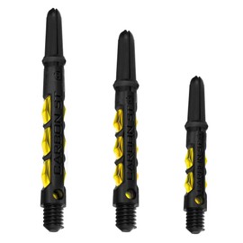 Harrows Dart Shafts Carbon ST Stems with Pyramid Rings, Tweenie, Yellow