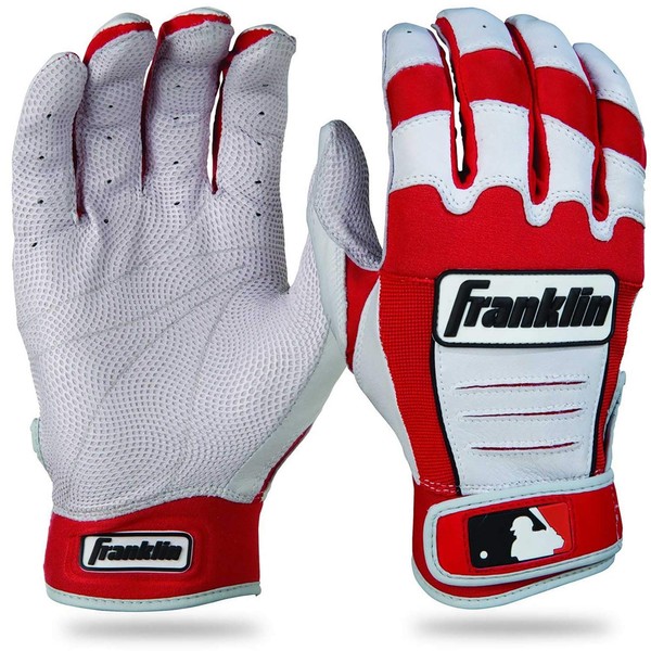 Franklin Sports CFX Pro Adult Series Batting Glove, Adult Small, Red/Pearl