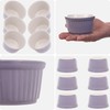 KADAX Soufflé Moulds Set, 6 Pieces, Diameter 9 cm, Crème