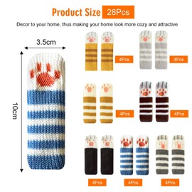 28 Pieces Of Cat Paw-Shaped Table And Chair Foot Covers, Cute Cartoon Furniture Foot Covers, Furniture Accessories, Floor Protectors