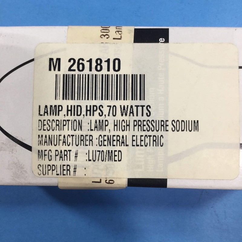 High Pressure Sodium HID Bulb,70W,1900K