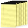 Ciphyfee 6pcs Small Note Pads, Yellow Notepads 5x8 College Ruled
