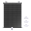 No Drilling Retractable Roller Window Shades W/3 Suction Cups, Black