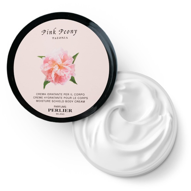 Perlier Pink Peony Body Cream - Moisturizing Non-Greasy Cream For