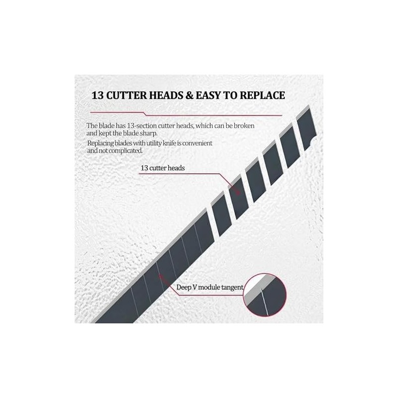 9mm Snap Off Utility Knife Blades, 60 Pack - 13