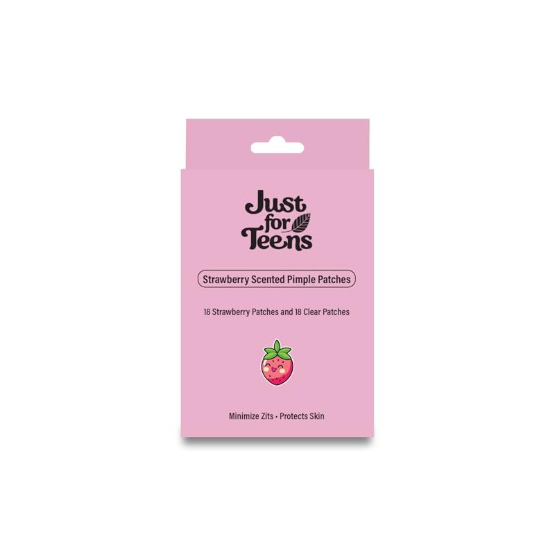 Just For Teens Strawberry Scented Pimple Patches, 36 Count, 18