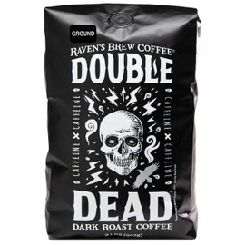 Raven’s Brew Coffee - Double Dead™ - Dark Roast, Naturally High Caffeine (Ground, 2 lb)