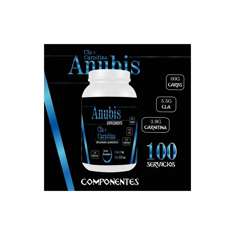 Cla Carnitina 1kg Anubis 100 Servs Pre Entreno Sabores