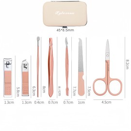 Manicure Set,Nail Clipper Set Personal Care Manicure Pedicure Set Portable Travel Grooming Kit for Women Men Family Friends Wife (Pink)