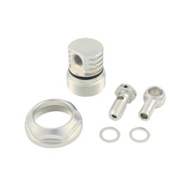 SHIFT UP (シフトアップ) ブリーザータペットキャップ M10/P1.25取出しバンジョー付 [シルバー] 205004-03