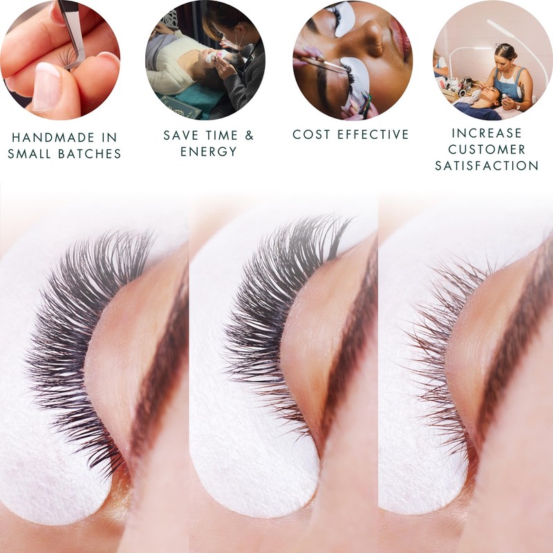 1200 Premade volume fans eyelash extension | 8 sizes-in-1 round