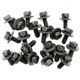 Retro-Motive Body Bolts- M6-1.0mm x 16mm Long- 10mm Hex- 17mm Washer- Fits Nissan- Qty.20- #1915-20