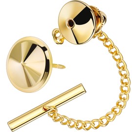 AMITER Shiny Tie Tack Clip for Men Square Tie Pins - Necktie Pin Best Gifts for Wedding Business Formal