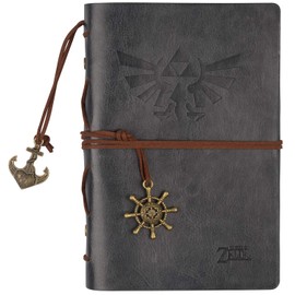 ONE250 Legend of Zelda Journal, Writing Journal, Travel Diary, 7.2x5.1 Notebook, Writers Notebook, Refillable Diary Sketchbook, Fountain Pen Safe (Charcoal Dark Gray)