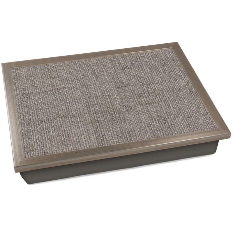 Pale Grey LAP TRAY: Bean Bag Cushioned Laptop Desk, Padded