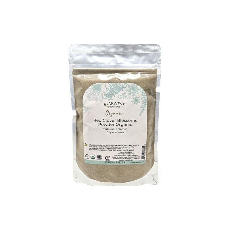 Starwest Botanicals, Organic Red Clover Blossom Powder, 4 Oz (113