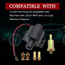 Replace FEP304SV 12 Volt Fuel Pump Kit Compatible with Posi-Flow with 1/8-27 NPTF and 1 to 2 psi Maximum Pressure