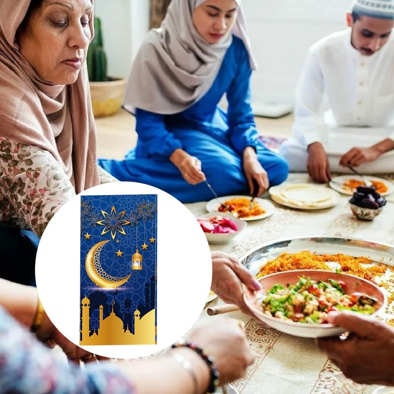 Eid Mubarak Table Cloth,Eid Tablecloth Plastic Eid Table Cloth Waterproof