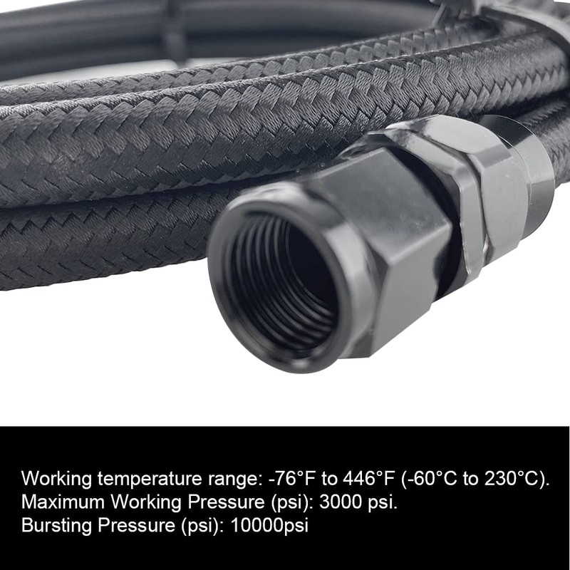 SPELAB 6AN Flexible PTFE Transmission Cooler Hose Lines Fitting, 7FT
