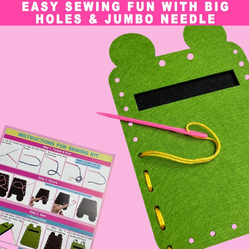 Kids Sewing Kit for Beginners Toys Arts and Crafts -