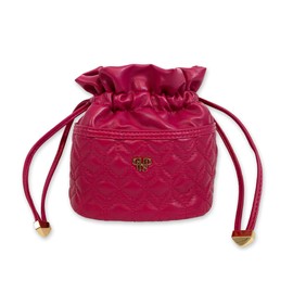 Ultra Jewelry Case – Travel Jewelry Organizer Convertible to an Evening Bag with 10 Clear Removable Pouches, 2 Snap Side Pockets & Drawstring Closure – Featured in Oprah’s Favorite Things (Fuchsia)