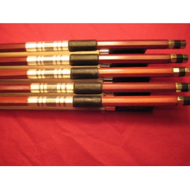 5 For Sale! Full-size 4/4 Silver Mounted Violin Bow, Brazilwood, Flower Inlay, Well-balanced Bow