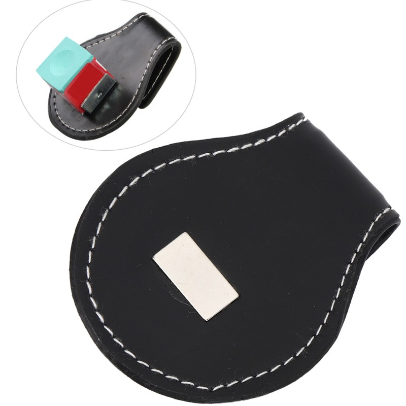 4PCS PU Leather Portable Compact Accurate Size Billiard Chalk Clip